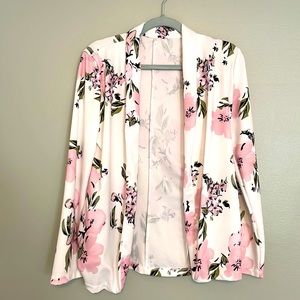 Pink and white floral blazer - new without tags